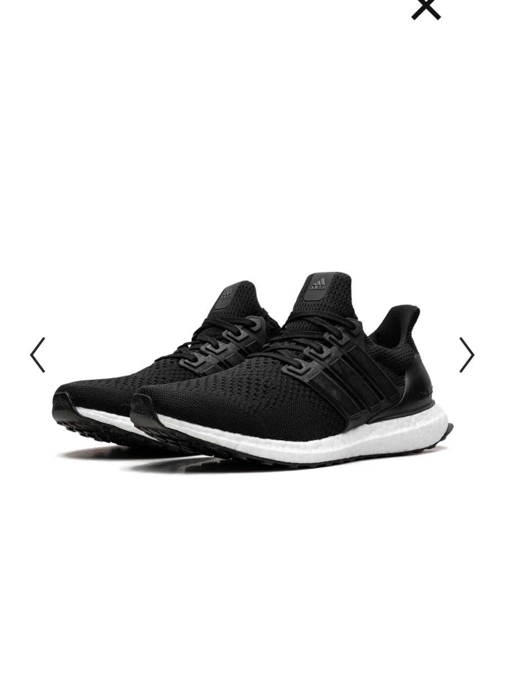 adidas Ultraboost 1.0 Women's Black Sneakers with White Midsole